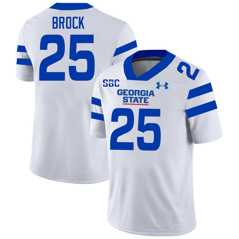 Georgia State Panthers #25 Freddie Brock College Football Jerseys Stitched-White